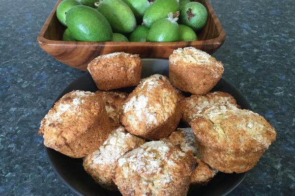 image of Feijoa, Lemon & Coconut Muffins