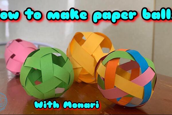 image of How to make paper balls with Monari?