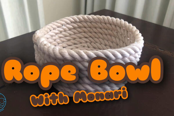 image of Stylish bowl using 1 piece of rope with Monari
