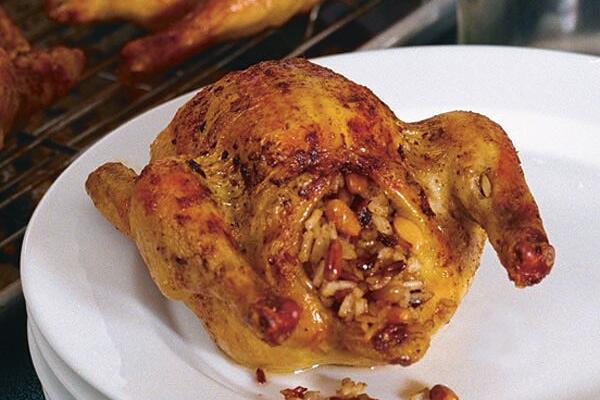 image of Roast Chicken with Apricot and Pine Nut Stuffing