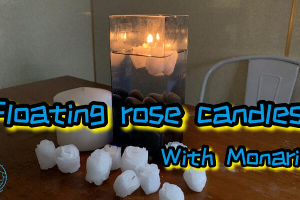 image of Floating Rose Candles with Monari 