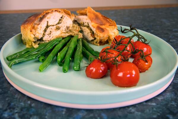 image of Flaky Pesto Chicken Parcels