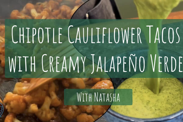 image of Chipotle Cauliflower Tacos with Creamy Jalapeno Verde