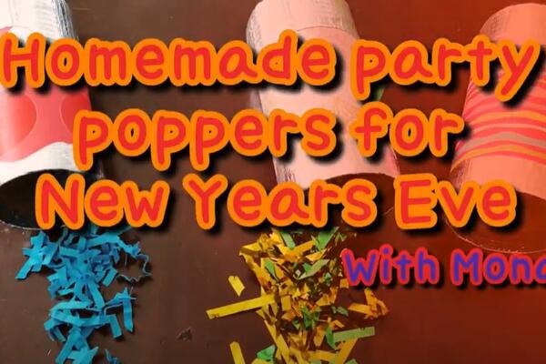 image of Homemade party poppers for New Year Eve