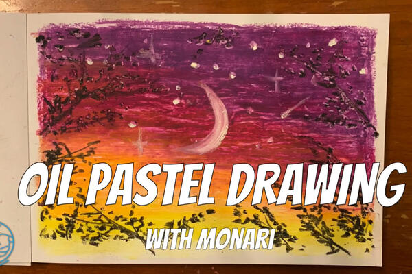 image of Oil Pastel Drawing with Monari