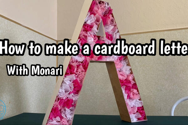 image of How to make a cardboard letter with Monari?