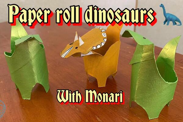 image of Paper Roll Dinosaurs with Monari
