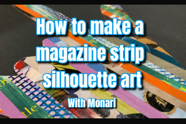 image of How to make a magazine strip silhouette art with Monari?