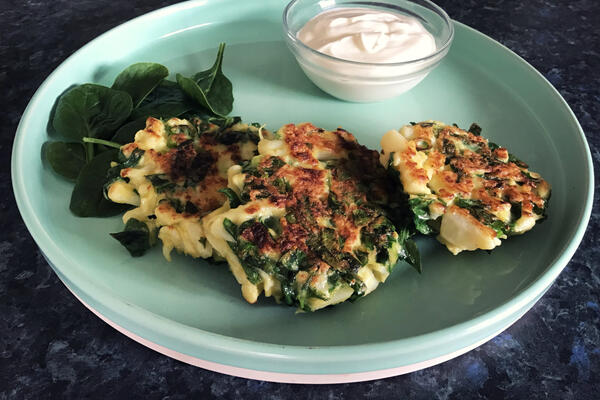 image of Spinach and Cauliflower Fritters