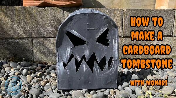 image of How to make a cardboard tombstone with Monari?