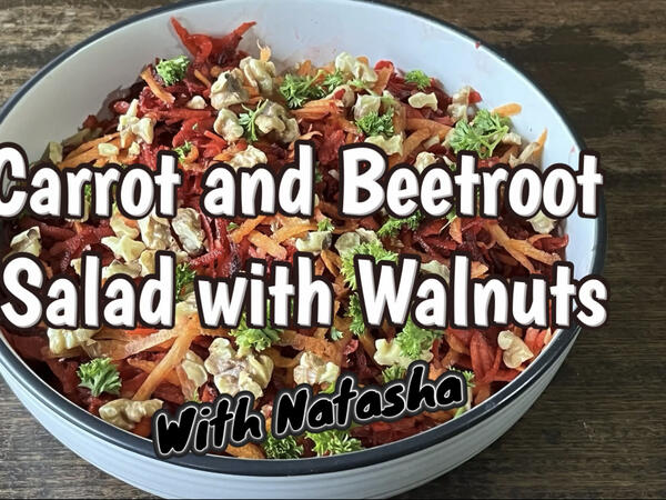image of Carrot and Beetroot Salad with Walnuts