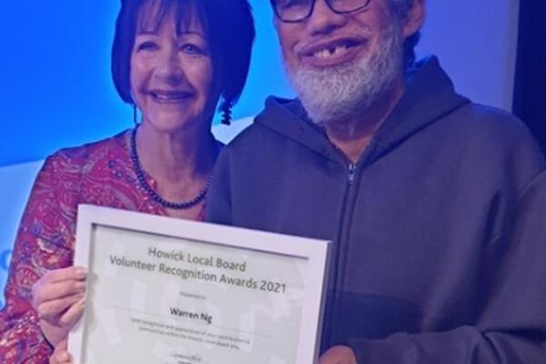 image of 2021  Volunteer Recognition Award for Warren Ng