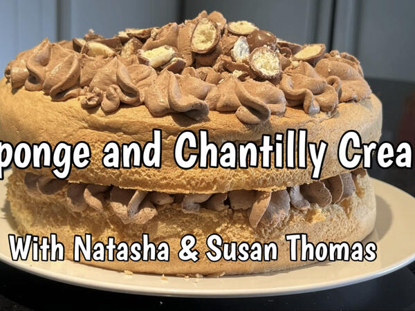 image of Sponge and Chantilly cream (courtesy of Susan Thomas)
