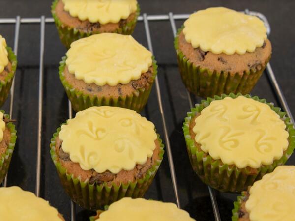 image of ​Easter Simnel Cupcakes 