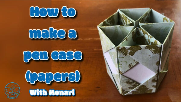 image of Useful any & recycled papers to make a pen case with Monari 