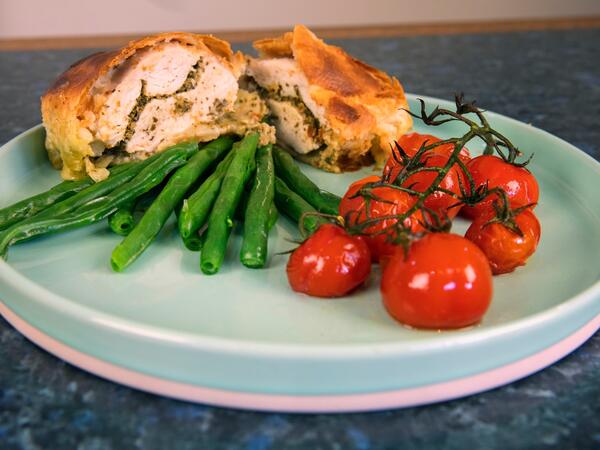 image of Flaky Pesto Chicken Parcels