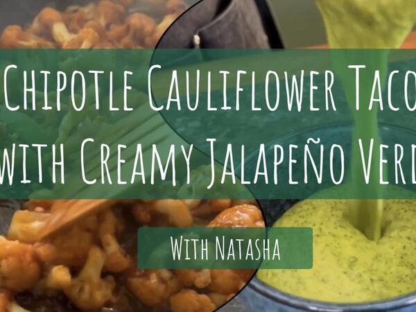 image of Chipotle Cauliflower Tacos with Creamy Jalapeno Verde