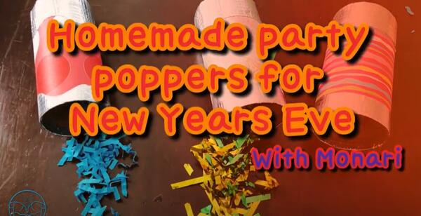 image of Homemade party poppers for New Year Eve