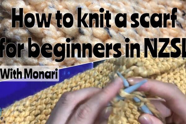 image of Have fun learning to knit in NZSL with Monari