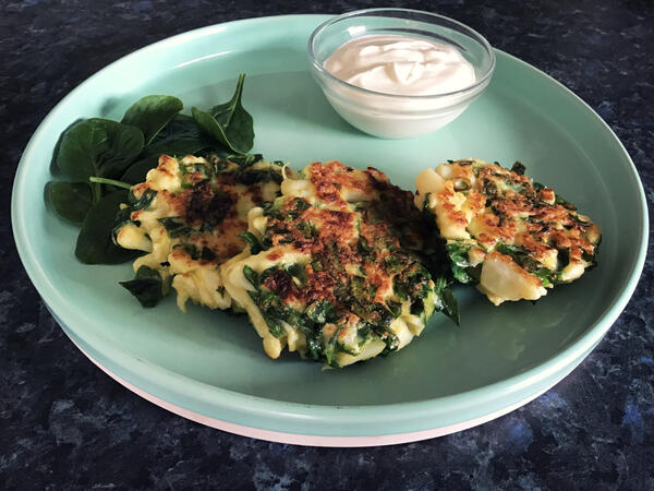image of Spinach and Cauliflower Fritters