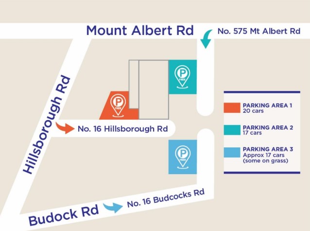 Map of Auckland Deaf Society at 16 Hillsborough Road, Hillsborough, Auckland.